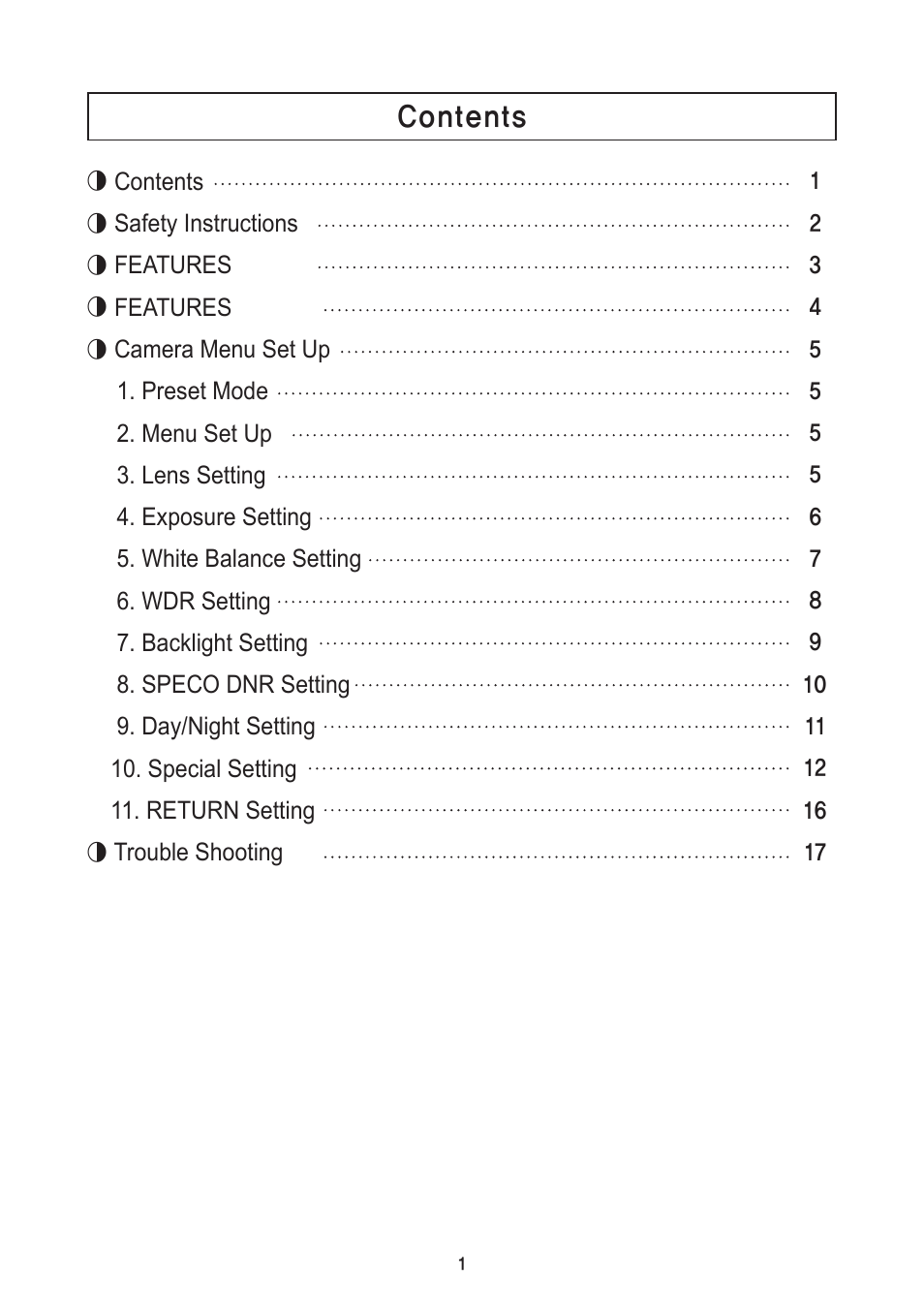 Speco Technologies 650 Line Intensifier3 Series Weatherproof Camera CVC6246IHR User Manual | Page 11 / 32