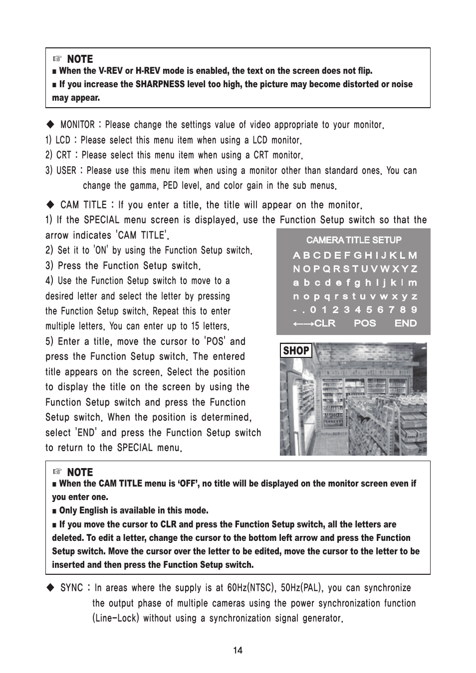 Speco Technologies 650 Line Intensifier3 Series Weatherproof Camera CVC6246IHR User Manual | Page 24 / 32