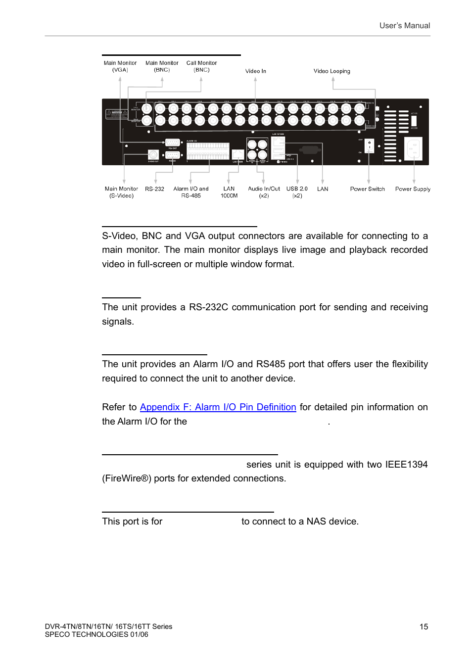 Speco Technologies DVR-16TT User Manual | Page 16 / 139