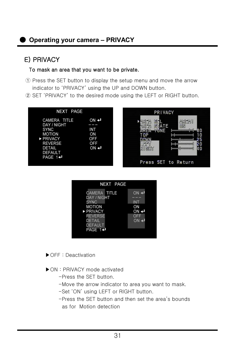 Speco Technologies CVC-6246IHR User Manual | Page 32 / 41