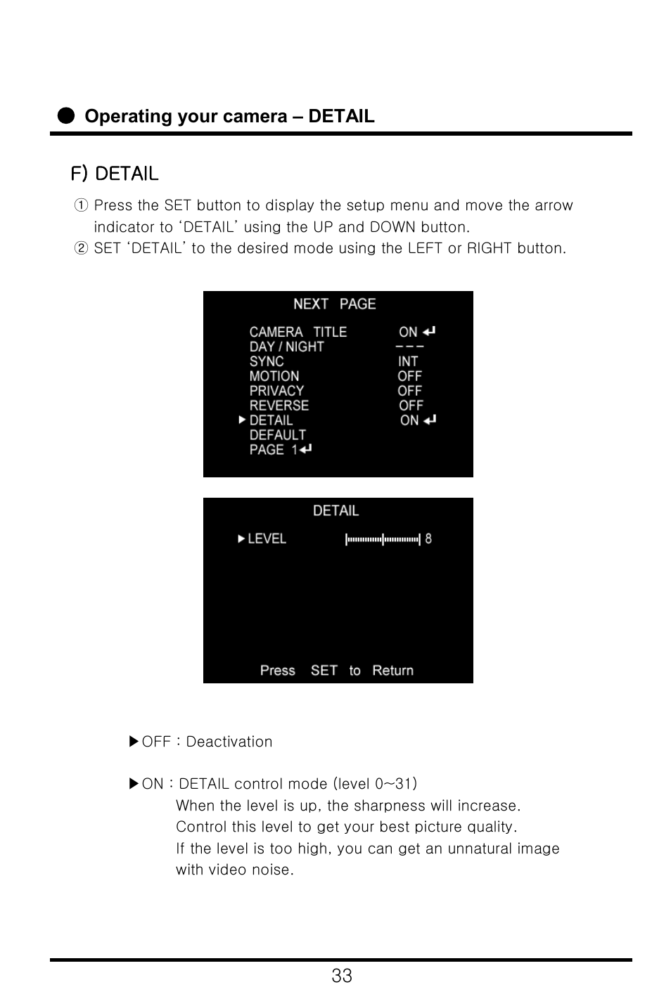 Speco Technologies CVC-6246IHR User Manual | Page 34 / 41