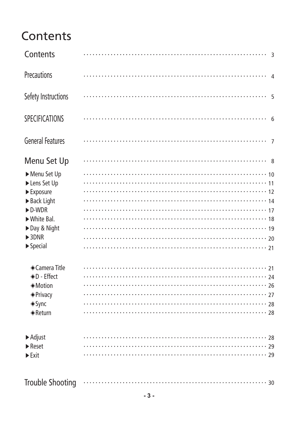 Speco Technologies CVC6146SCFF User Manual | Page 3 / 32