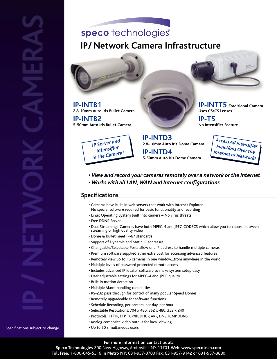 Speco Technologies IP-INTD4 User Manual | 1 page