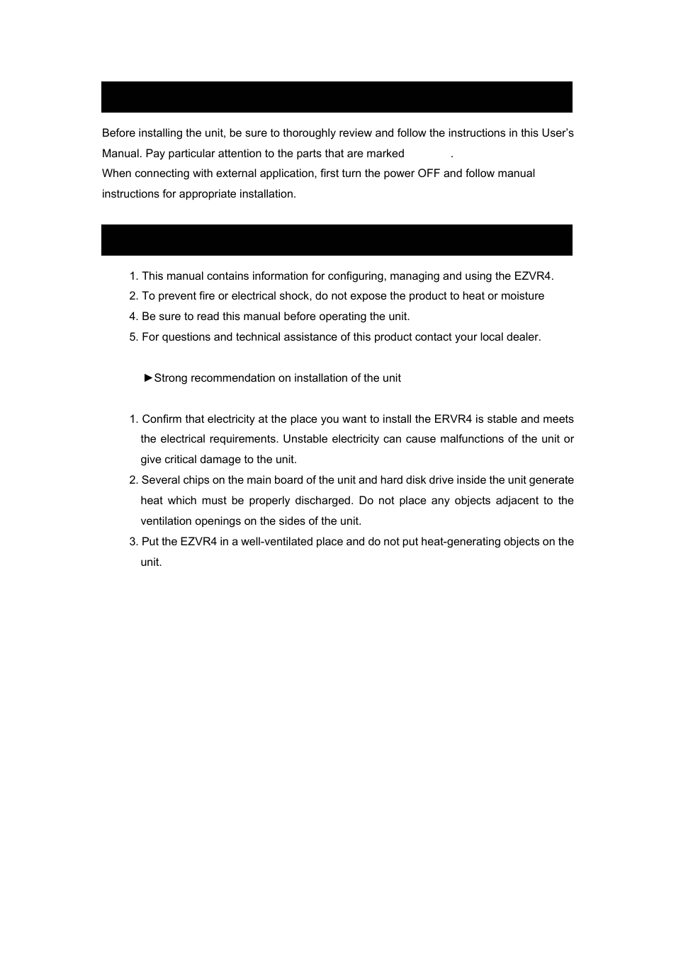 Speco Technologies EZVR4 User Manual | Page 3 / 20