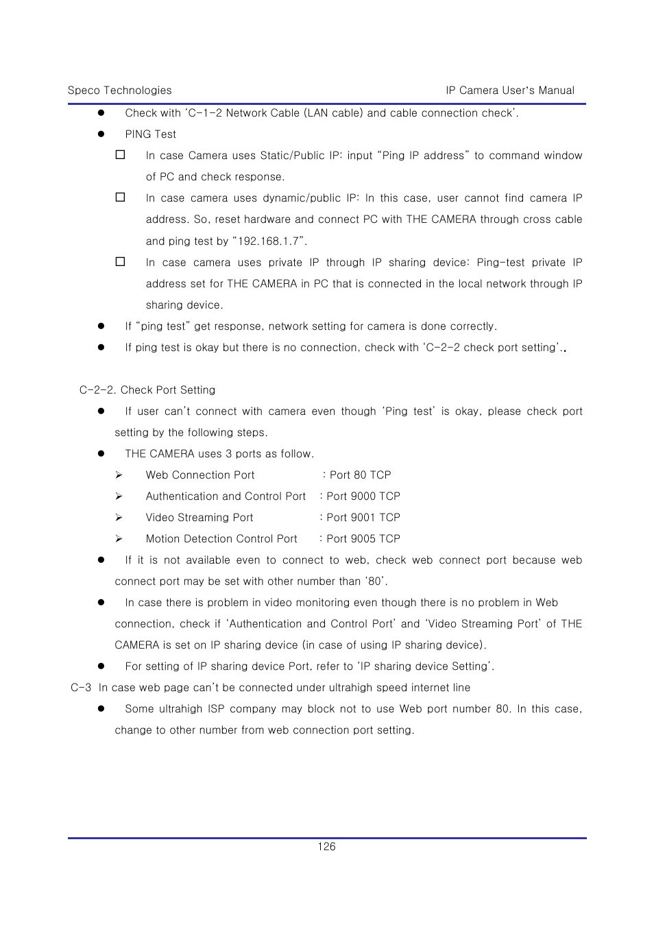 Speco Technologies & IP-WDRB1 User Manual | Page 126 / 126