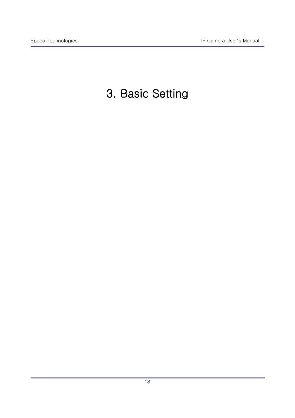 Basic setting | Speco Technologies & IP-WDRB1 User Manual | Page 18 / 126