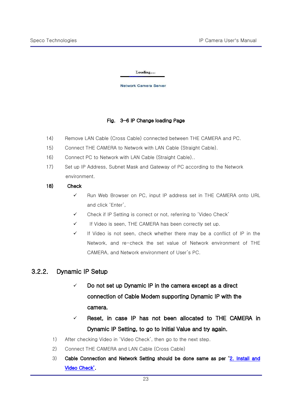 Dynamic ip setup | Speco Technologies & IP-WDRB1 User Manual | Page 23 / 126