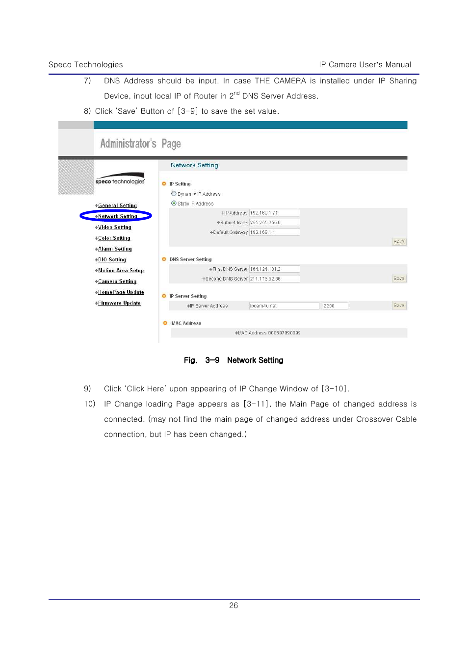 Speco Technologies & IP-WDRB1 User Manual | Page 26 / 126