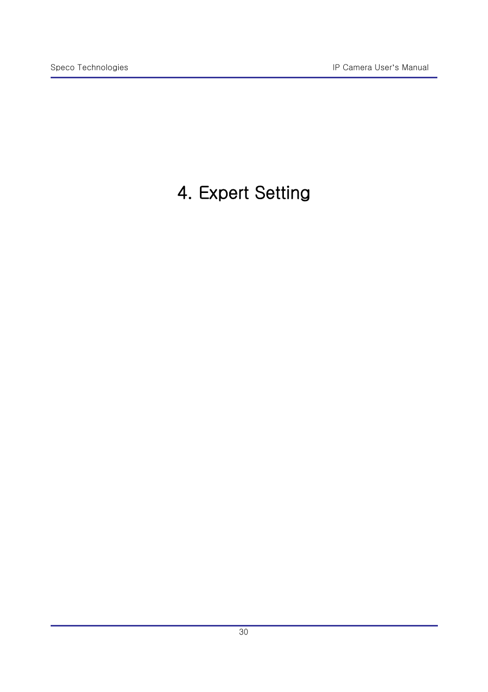 Expert setting | Speco Technologies & IP-WDRB1 User Manual | Page 30 / 126