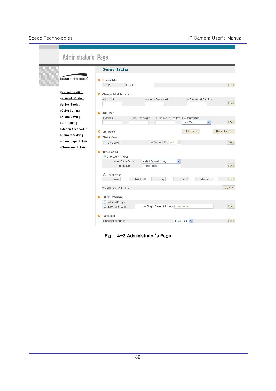 Speco Technologies & IP-WDRB1 User Manual | Page 32 / 126