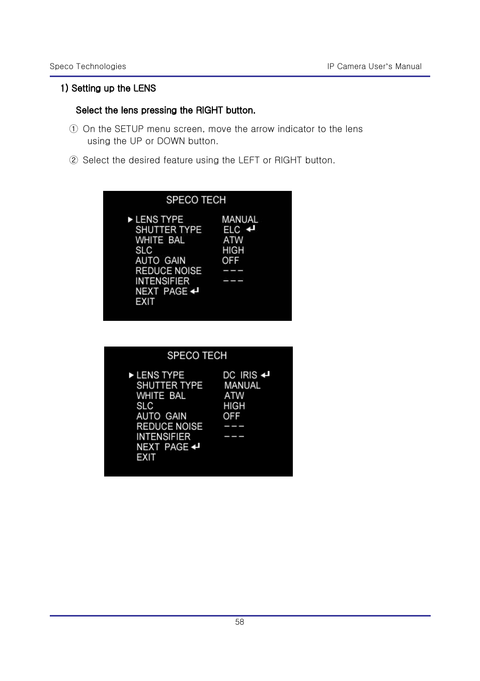 Speco Technologies & IP-WDRB1 User Manual | Page 58 / 126