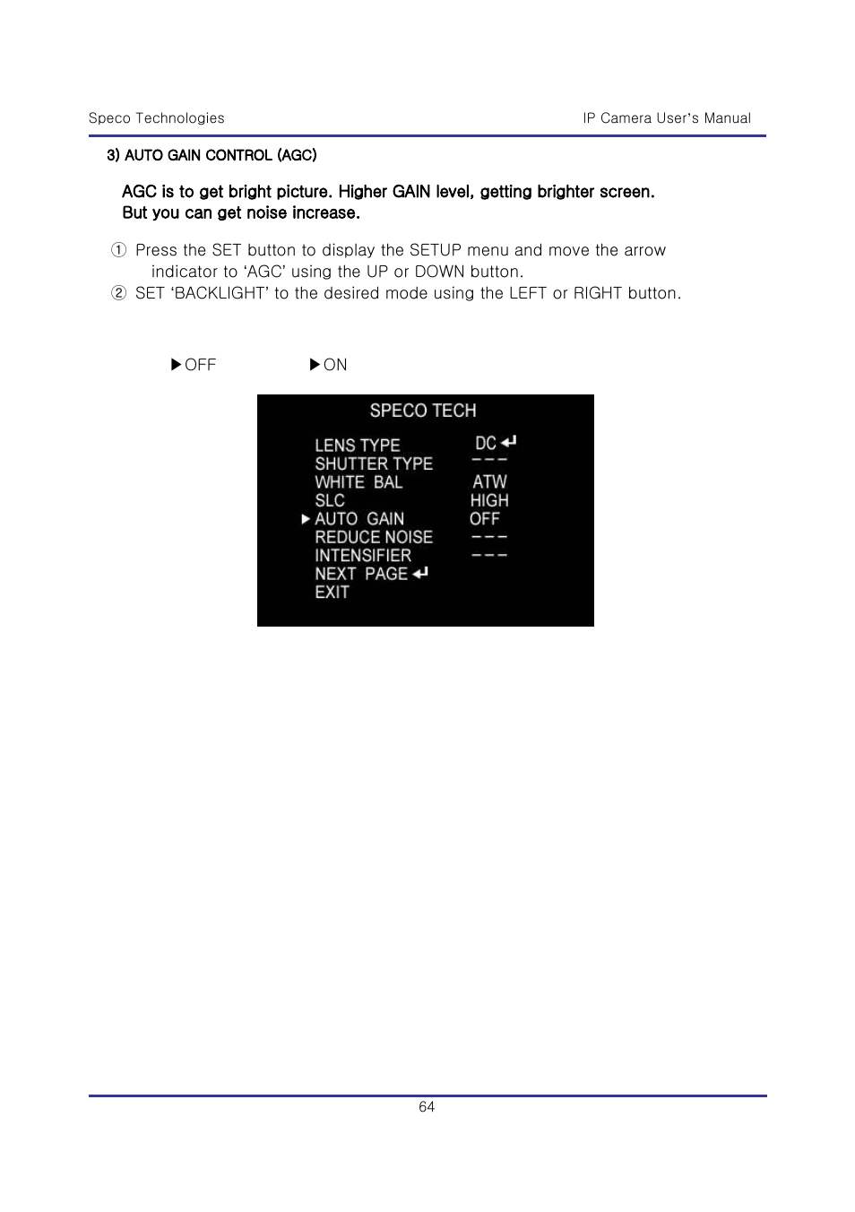 Speco Technologies & IP-WDRB1 User Manual | Page 64 / 126