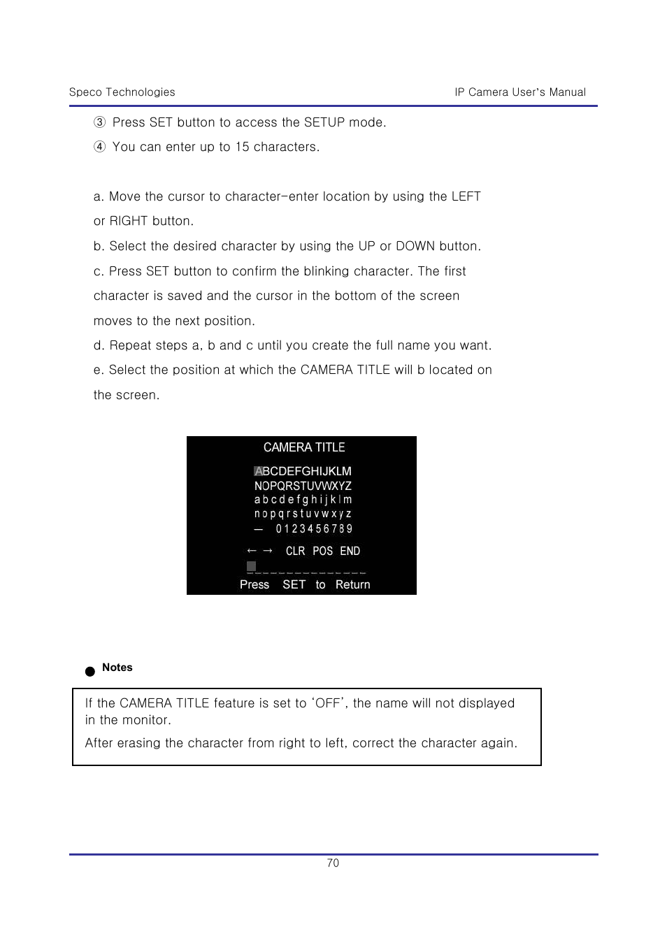 Speco Technologies & IP-WDRB1 User Manual | Page 70 / 126