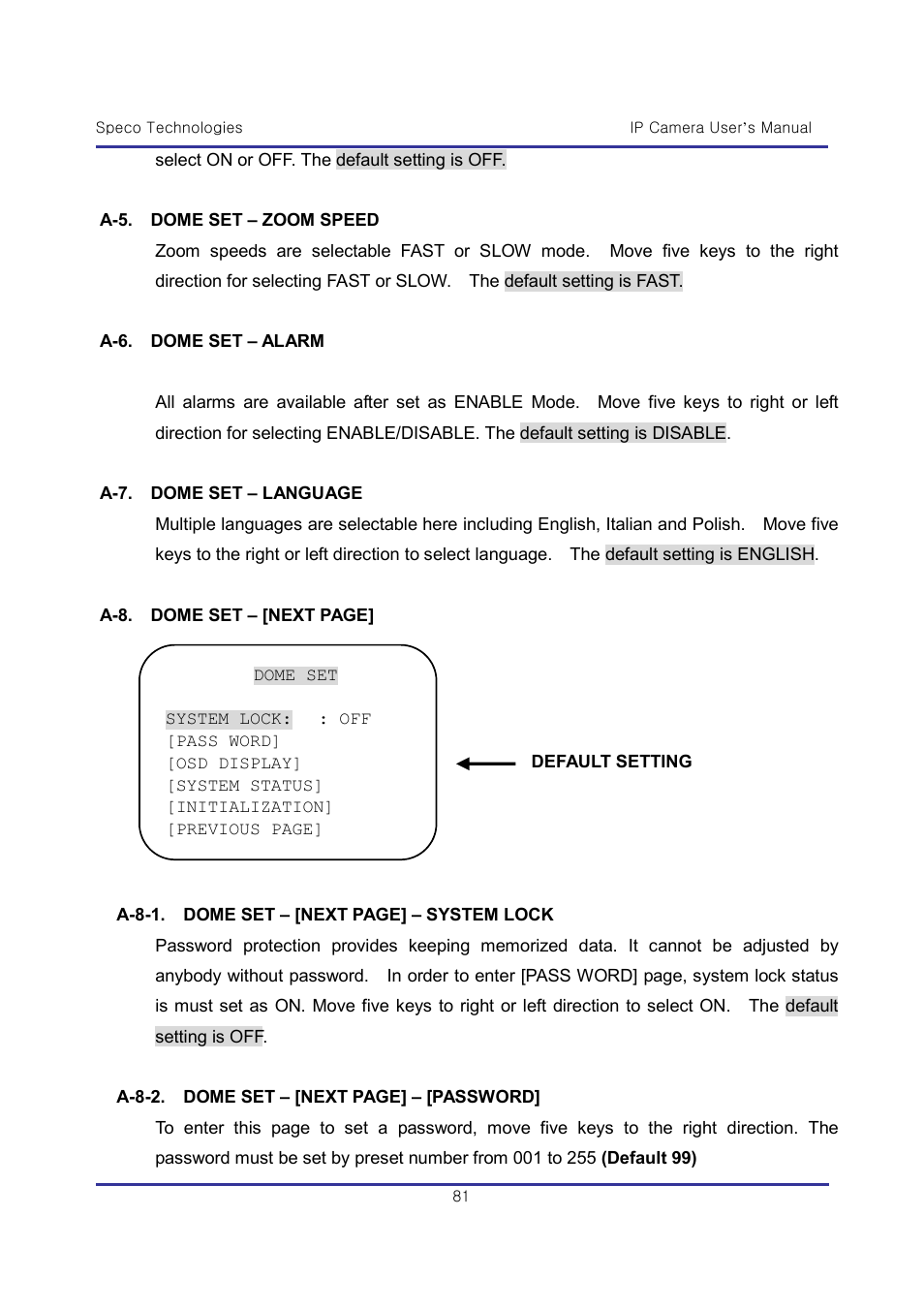 Speco Technologies & IP-WDRB1 User Manual | Page 81 / 126