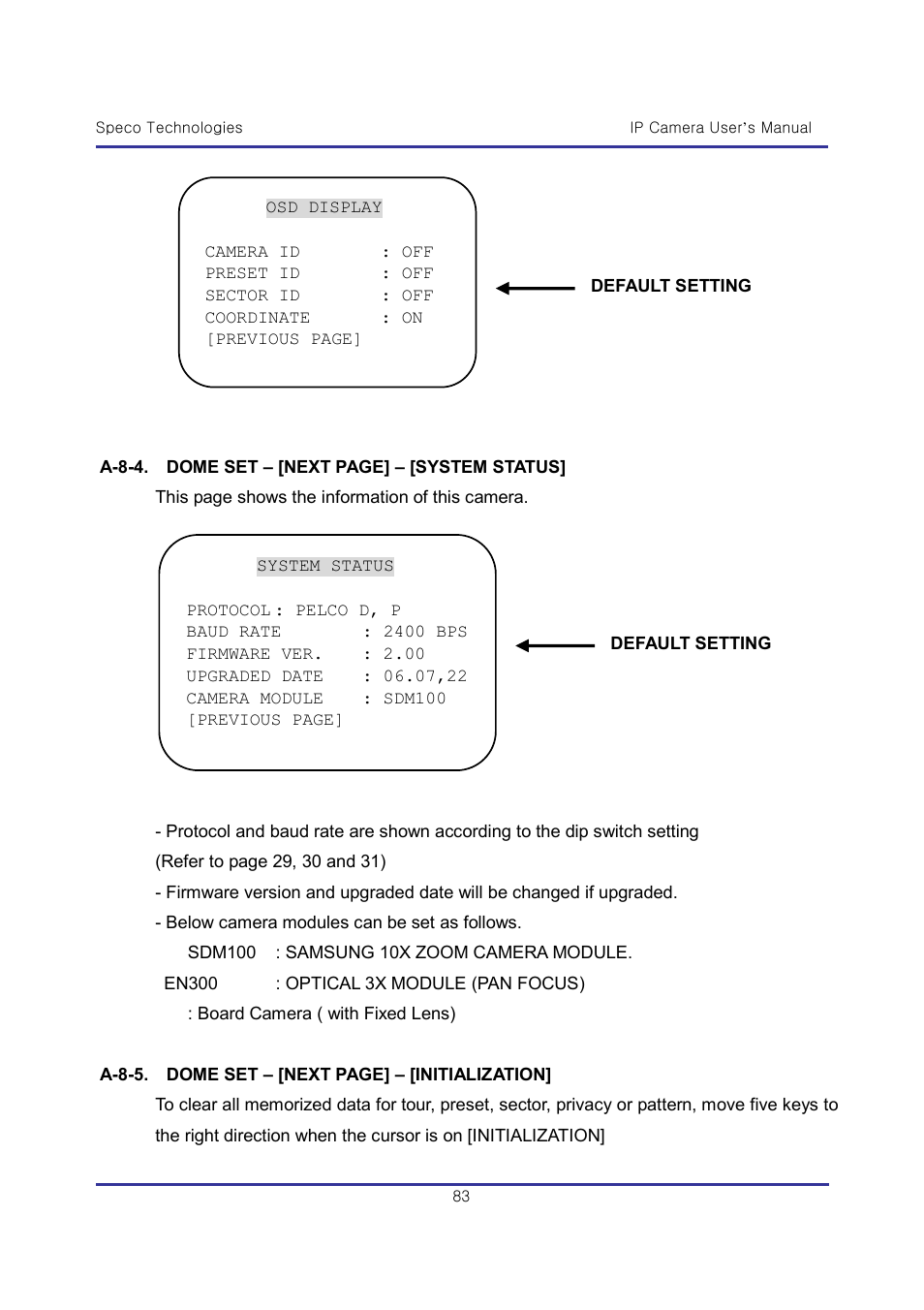 Speco Technologies & IP-WDRB1 User Manual | Page 83 / 126