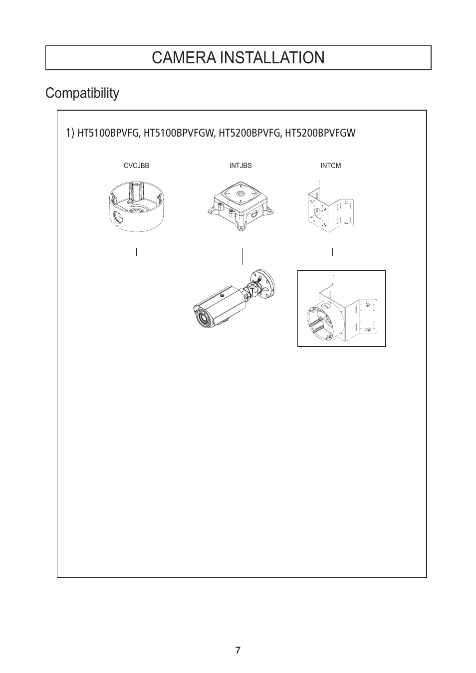 Camera installation, Compatibility | Speco Technologies PIR Sensor Camera HT5100BPVFG User Manual | Page 8 / 32