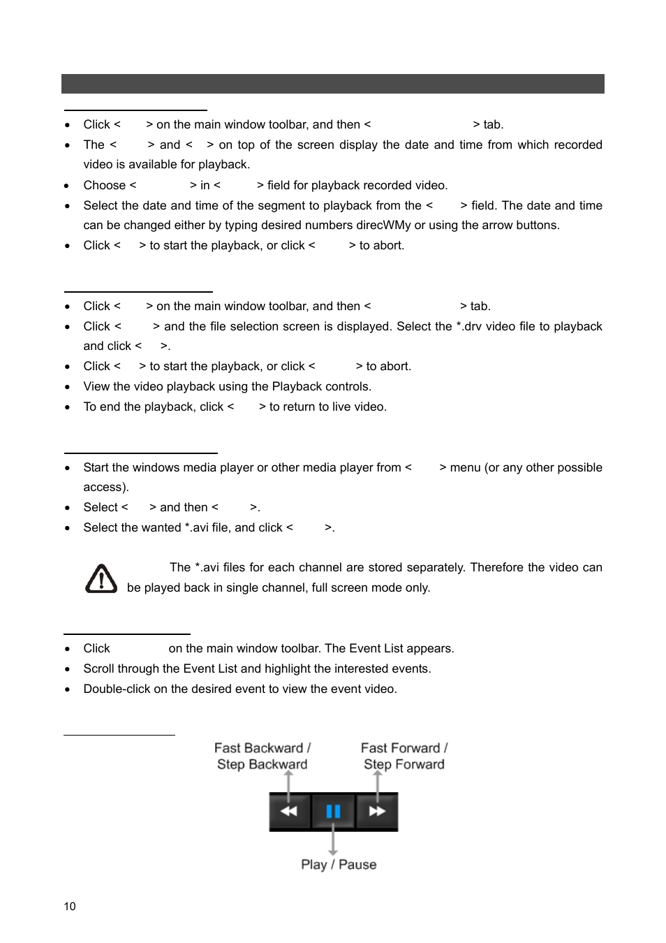 Specoremote playback | Speco Technologies 8WM User Manual | Page 10 / 12