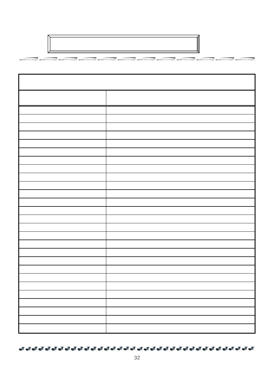 Specification | Speco Technologies HT - INTB8/9/10 User Manual | Page 33 / 40