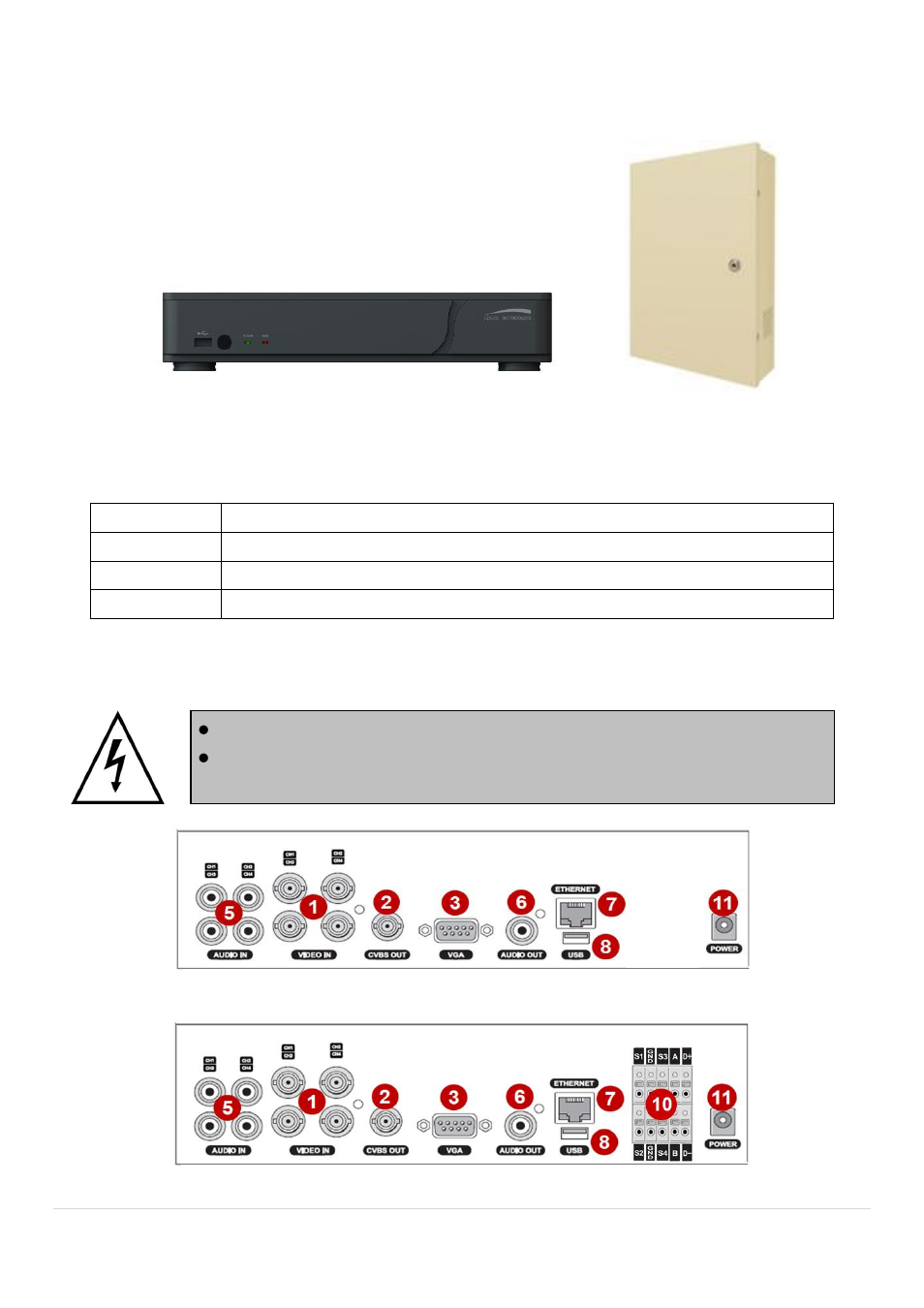 Name, function and connection, 1. front panel, 2. connectors | Speco Technologies D8RS User Manual | Page 16 / 94