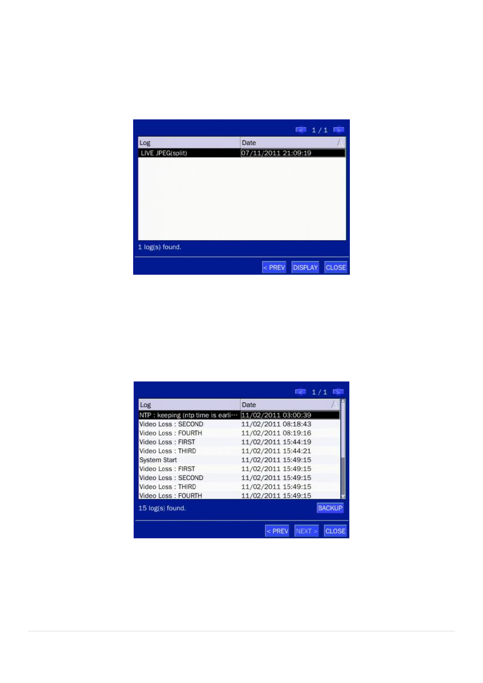 3-6. archive list, 3-7. log list | Speco Technologies D8RS User Manual | Page 50 / 94