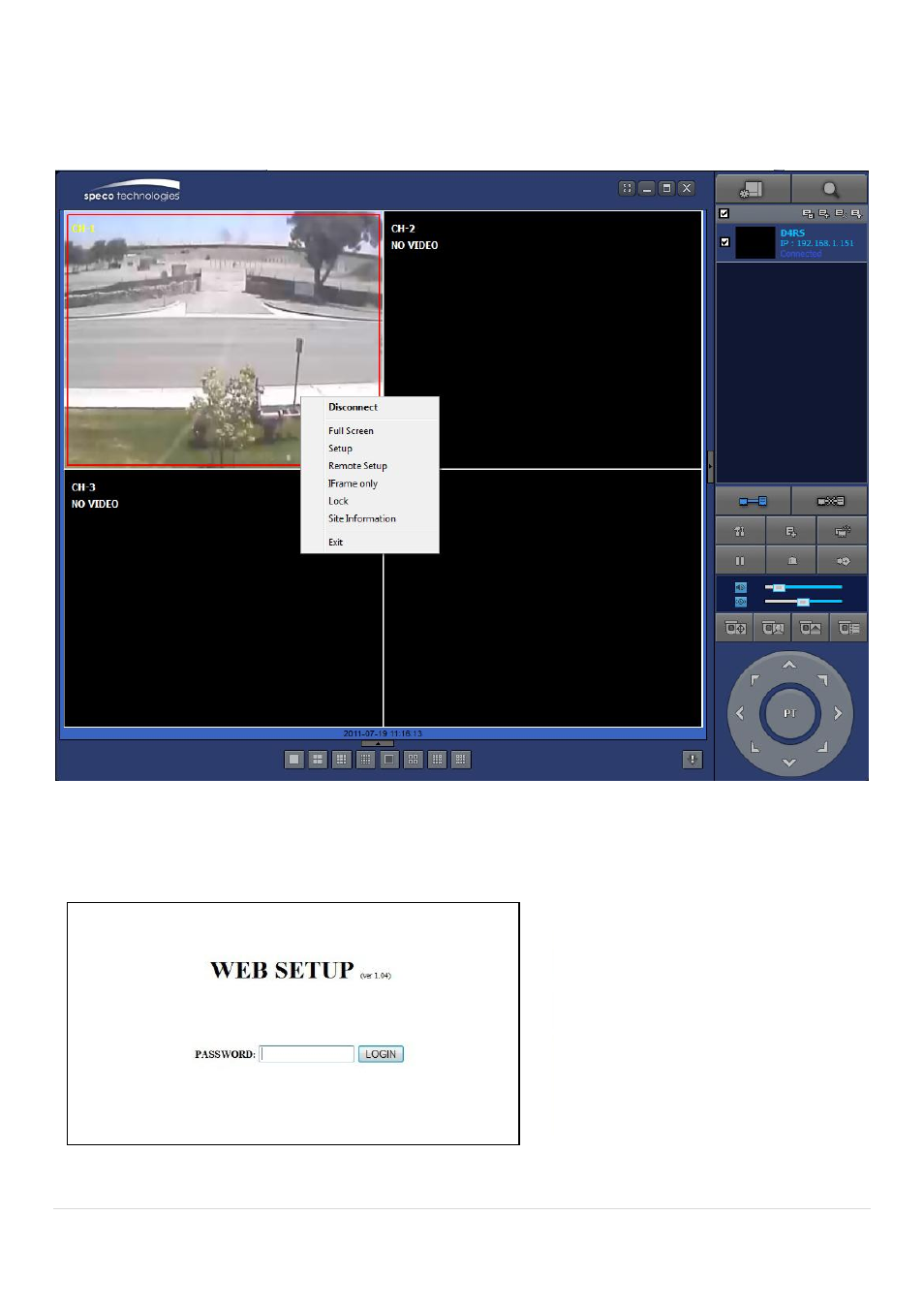 7. remote setup | Speco Technologies D8RS User Manual | Page 66 / 94