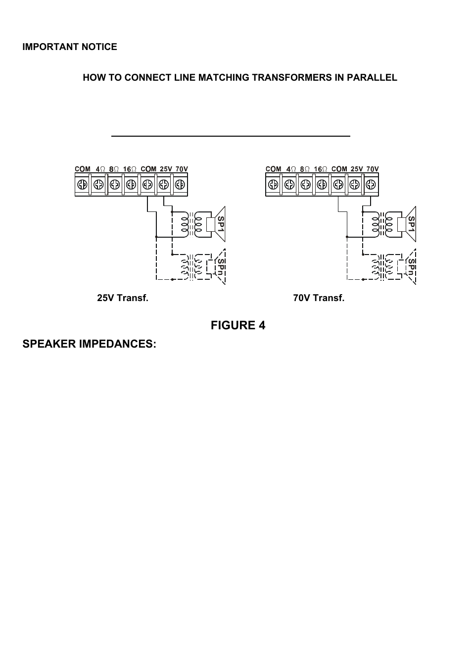 Figure 4, Speaker impedances | Speco Technologies PBM-60 User Manual | Page 6 / 12