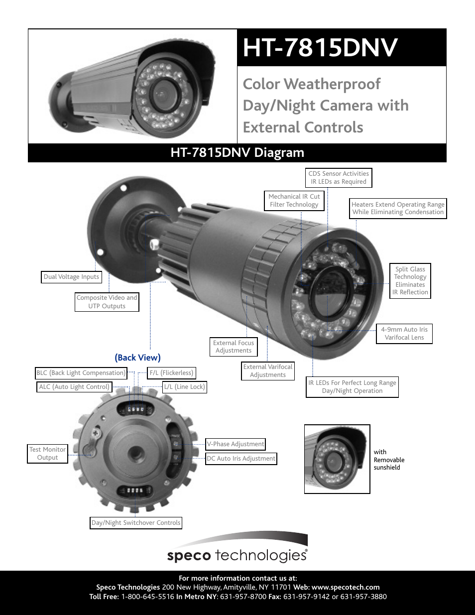 Ht-7815dnv, Ht-7815dnv diagram | Speco Technologies HT-7815 User Manual | Page 2 / 2