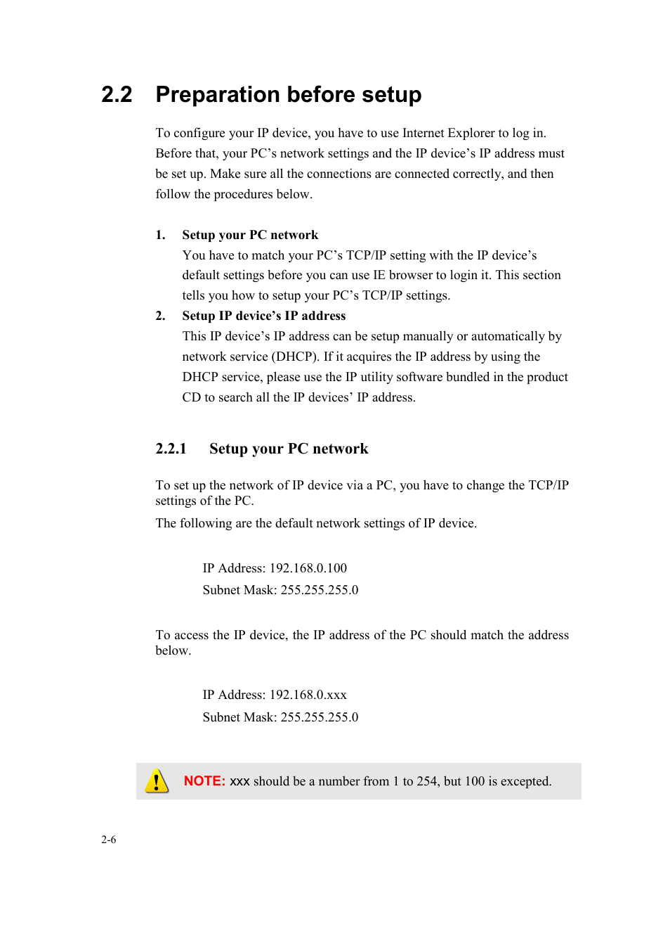 2 preparation before setup | Speco Technologies SIPMPBVFH User Manual | Page 10 / 64