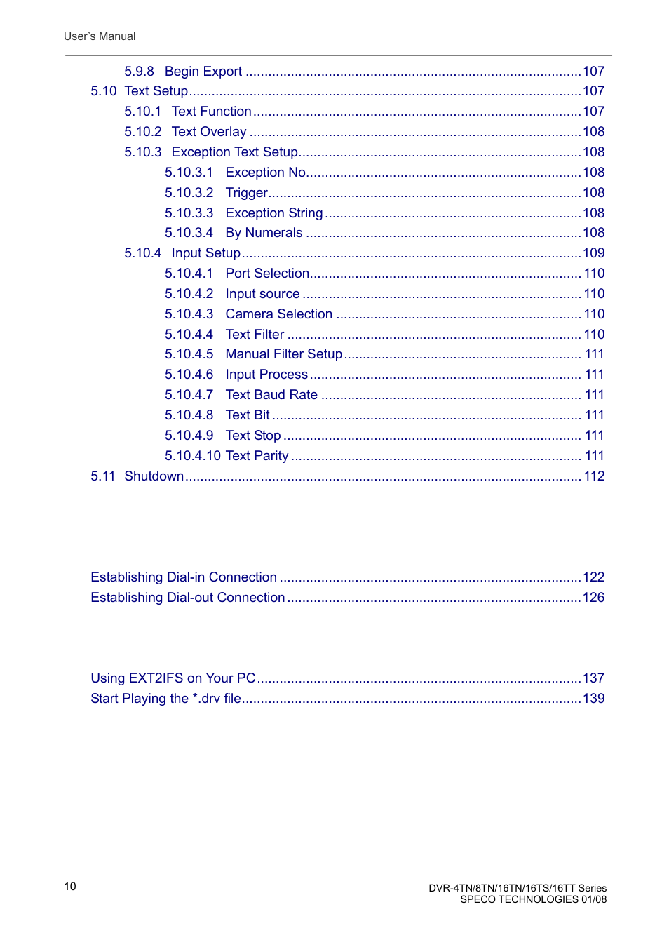Speco Technologies DVR-16TS User Manual | Page 11 / 148