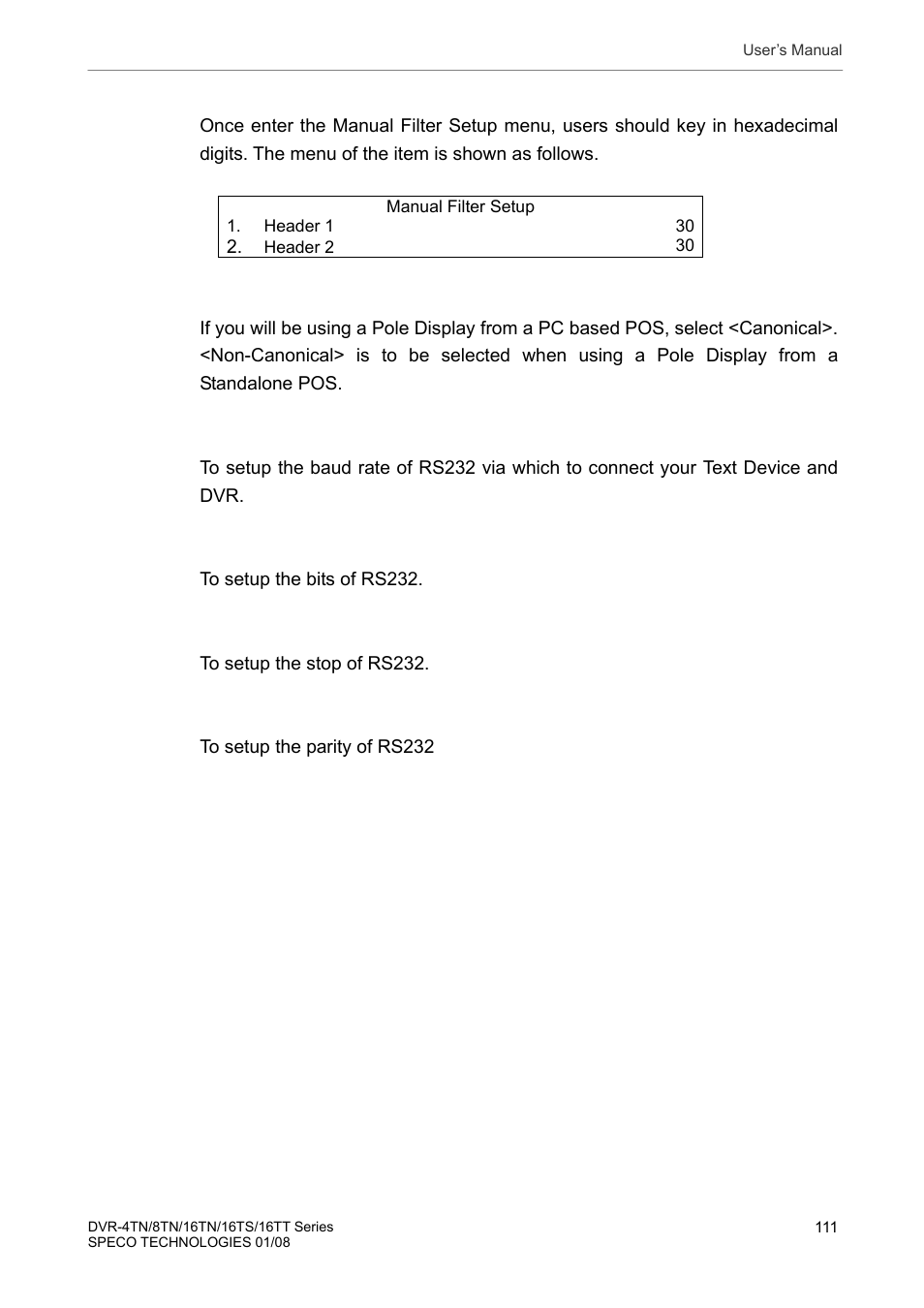 Speco Technologies DVR-16TS User Manual | Page 112 / 148