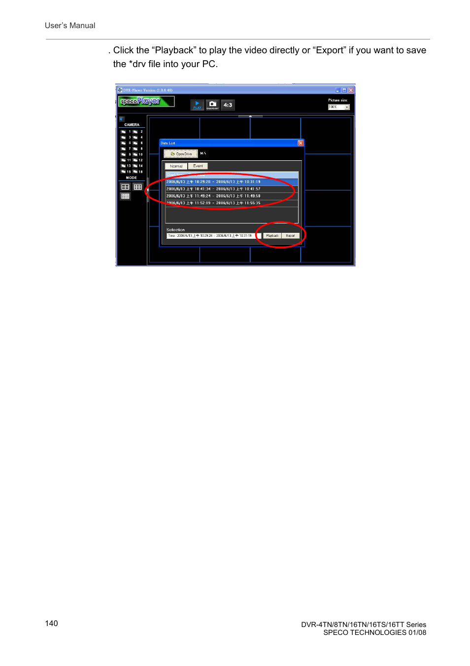 Speco Technologies DVR-16TS User Manual | Page 141 / 148