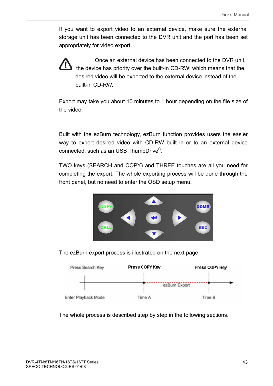 1 ezburn introduction | Speco Technologies DVR-16TS User Manual | Page 44 / 148