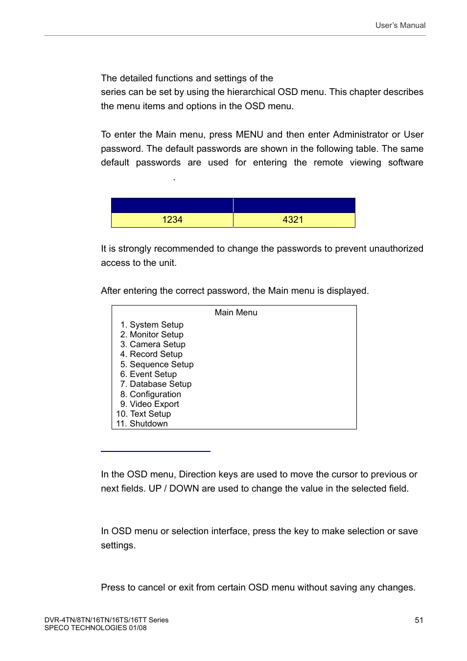 Advanced system configuration | Speco Technologies DVR-16TS User Manual | Page 52 / 148
