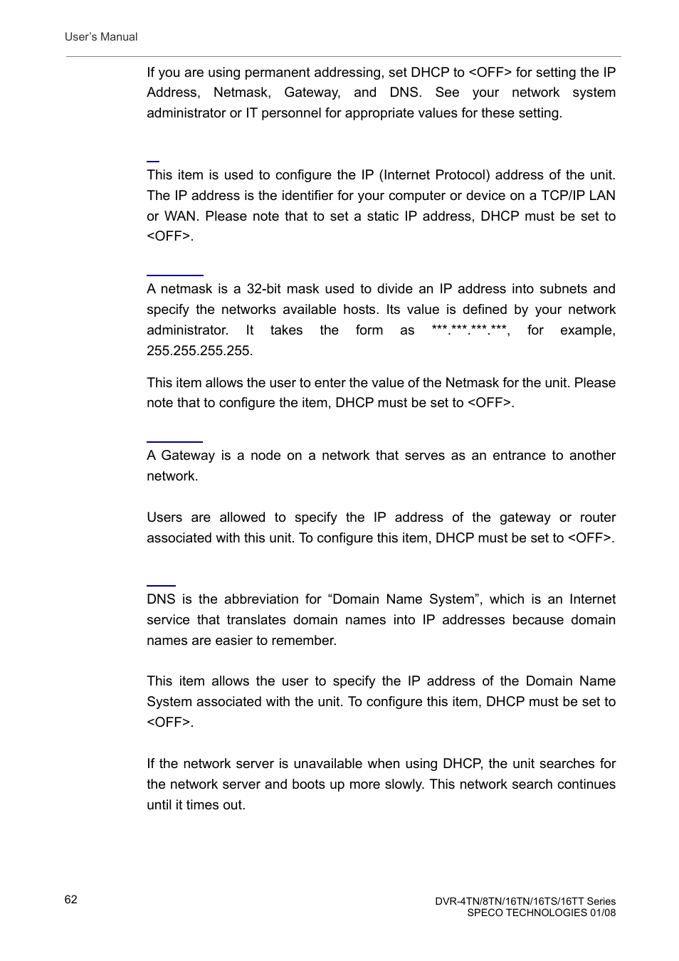 Speco Technologies DVR-16TS User Manual | Page 63 / 148