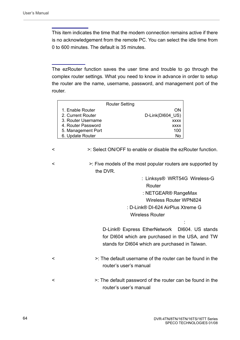Speco Technologies DVR-16TS User Manual | Page 65 / 148