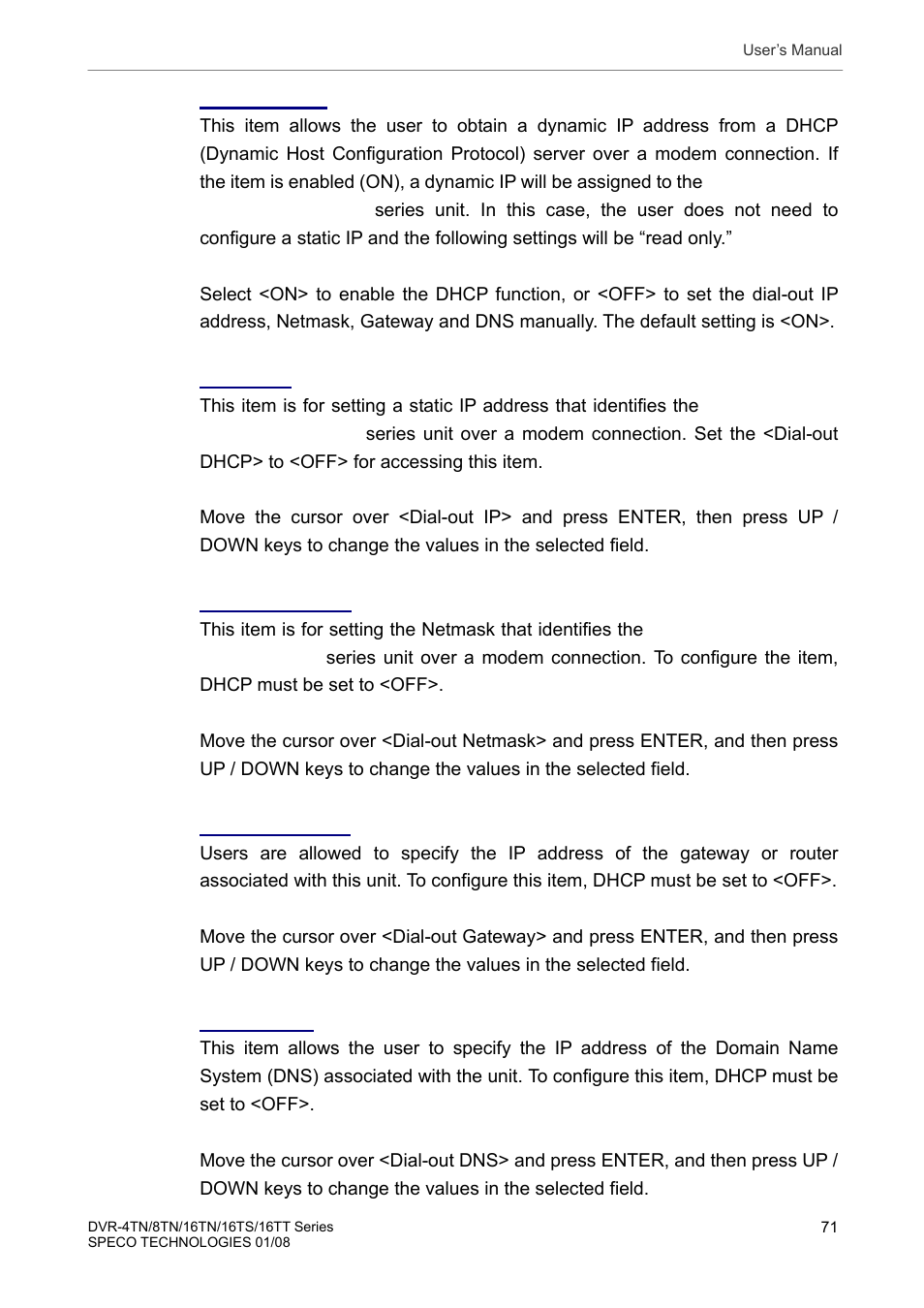 Speco Technologies DVR-16TS User Manual | Page 72 / 148