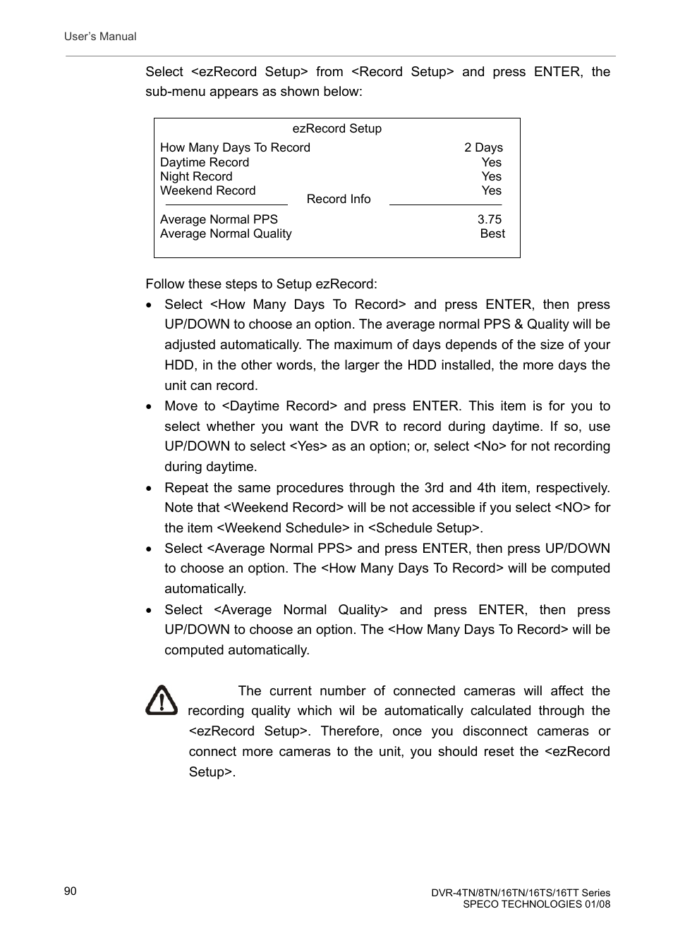 Speco Technologies DVR-16TS User Manual | Page 91 / 148