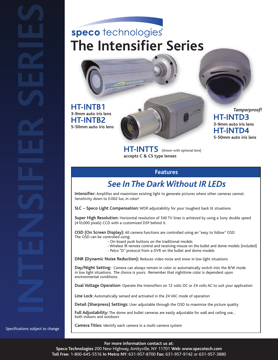 Speco Technologies HT-INTB2 User Manual | 2 pages