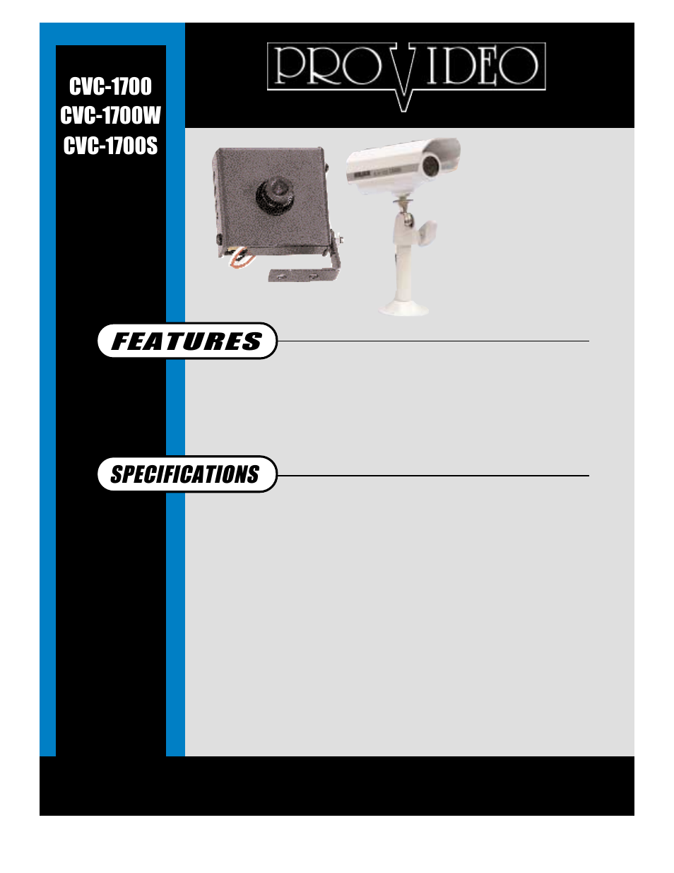 Speco Technologies CVC-1700W User Manual | 1 page