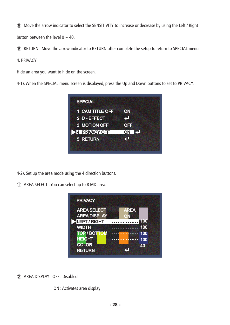 Speco Technologies Color Dome Light Camera VL647iLT User Manual | Page 28 / 36