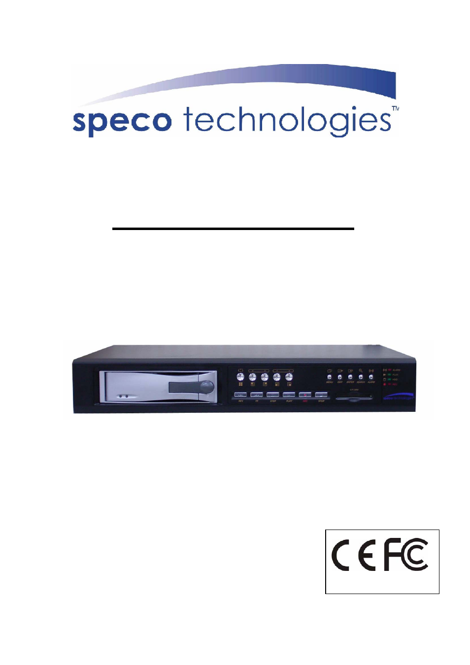 Speco Technologies DVR-4CF User Manual | 38 pages