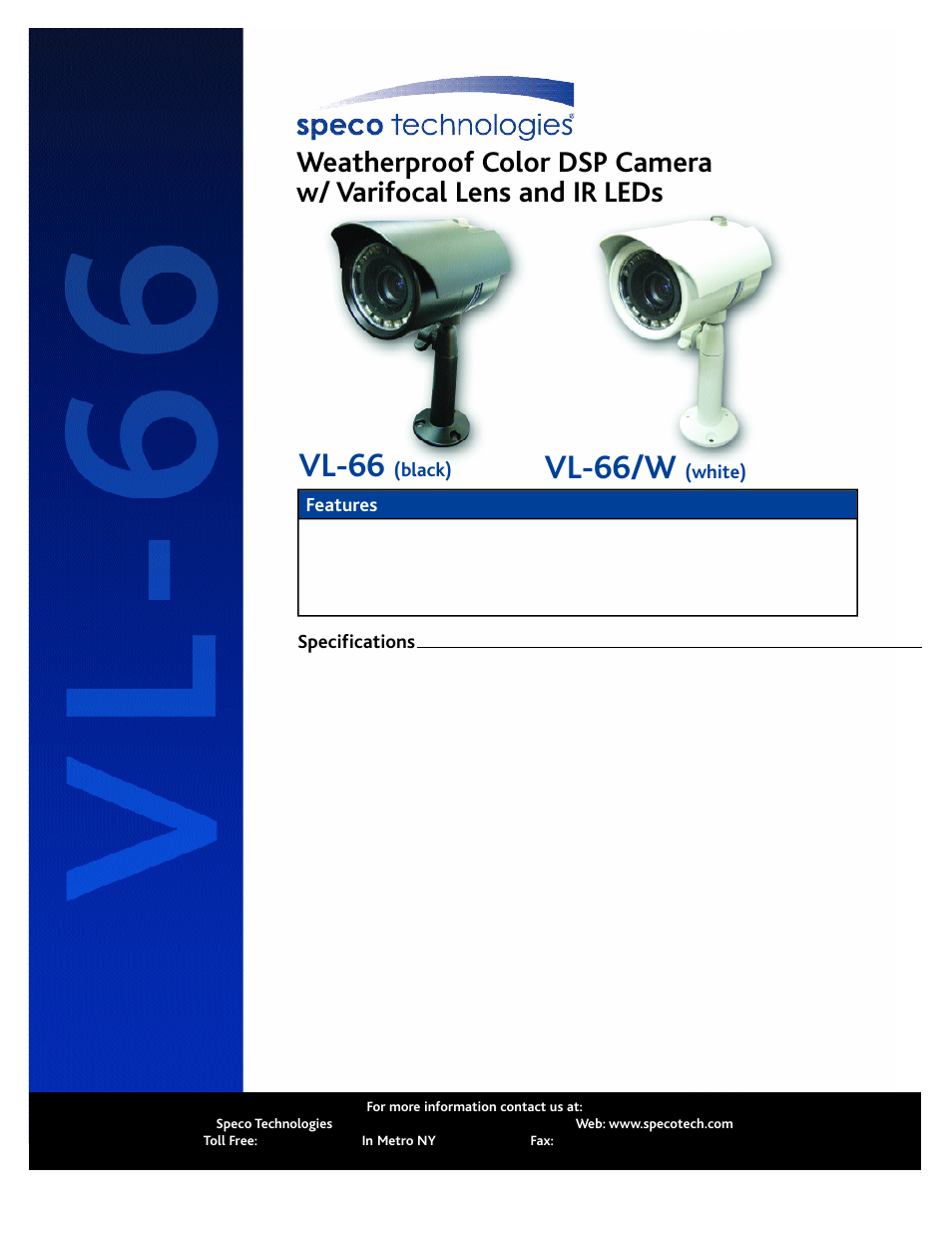 Speco Technologies VL-66 User Manual | 1 page