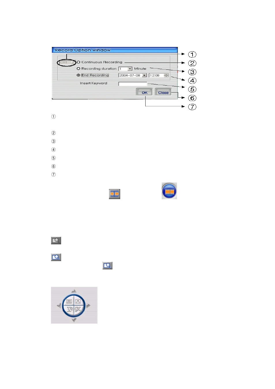 16 d-zoom, 17 pan/tilt, zoom/focus, D-zoom | Pan/tilt, zoom/focus | Speco Technologies DVR-T4IP User Manual | Page 90 / 126