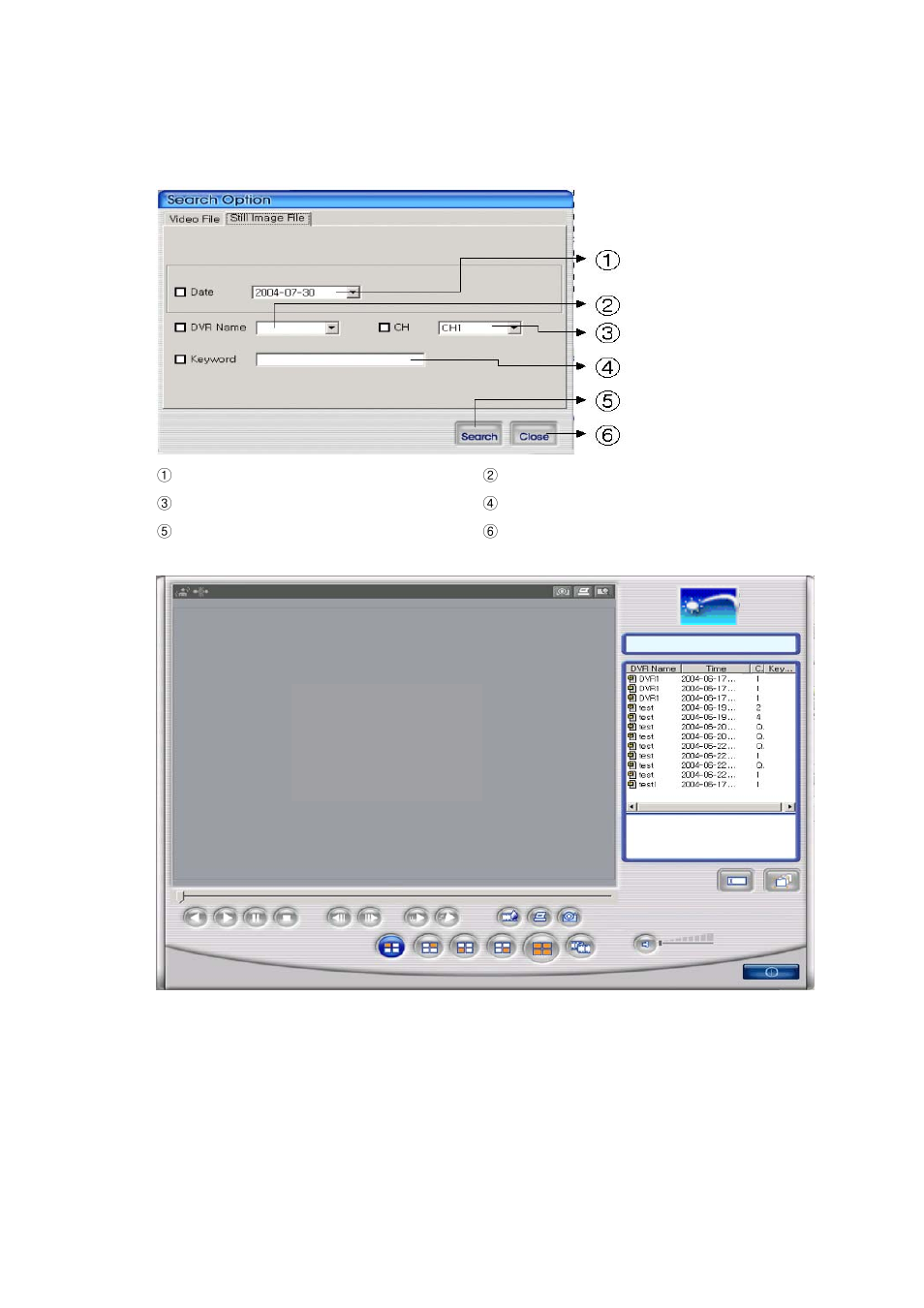 2 search option for still image, Search option for still image | Speco Technologies DVR-T4IP User Manual | Page 96 / 126