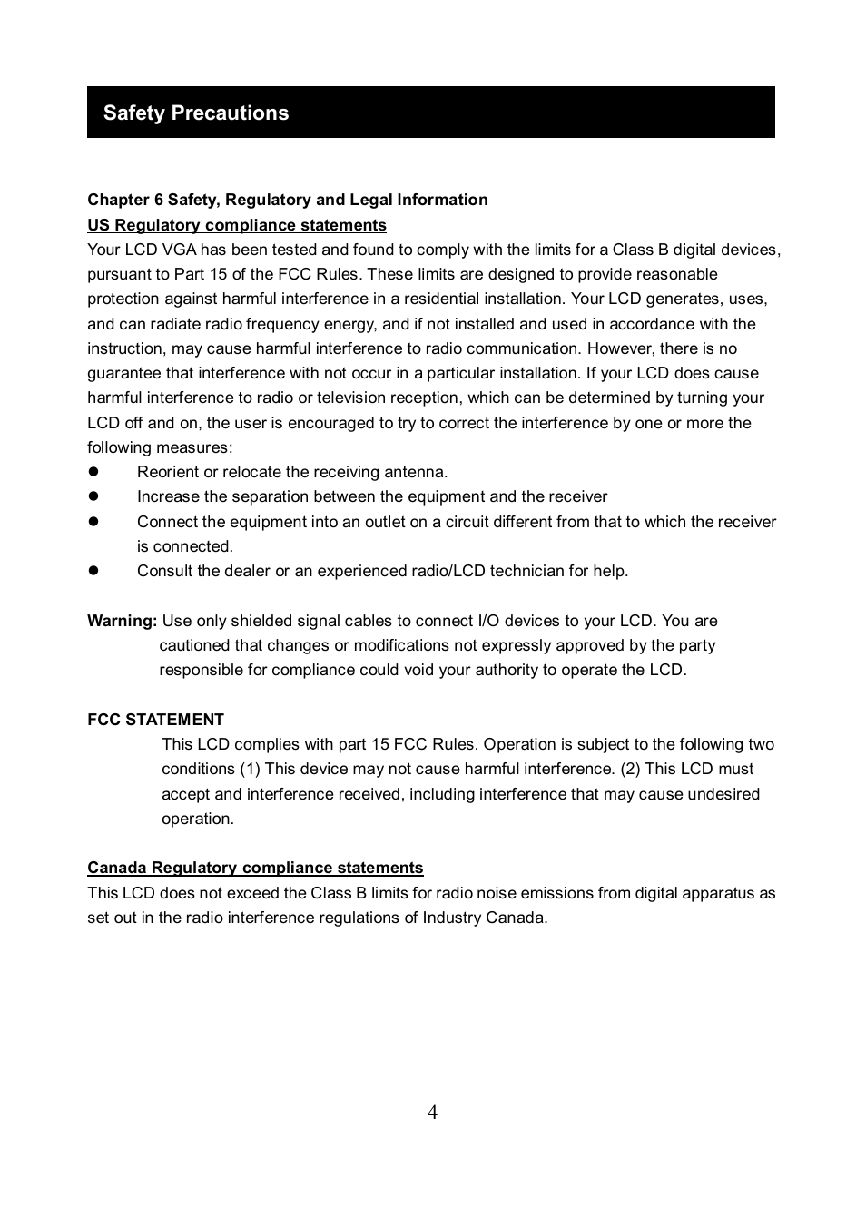 Speco Technologies FCCE VGA19LCD User Manual | Page 276 / 304