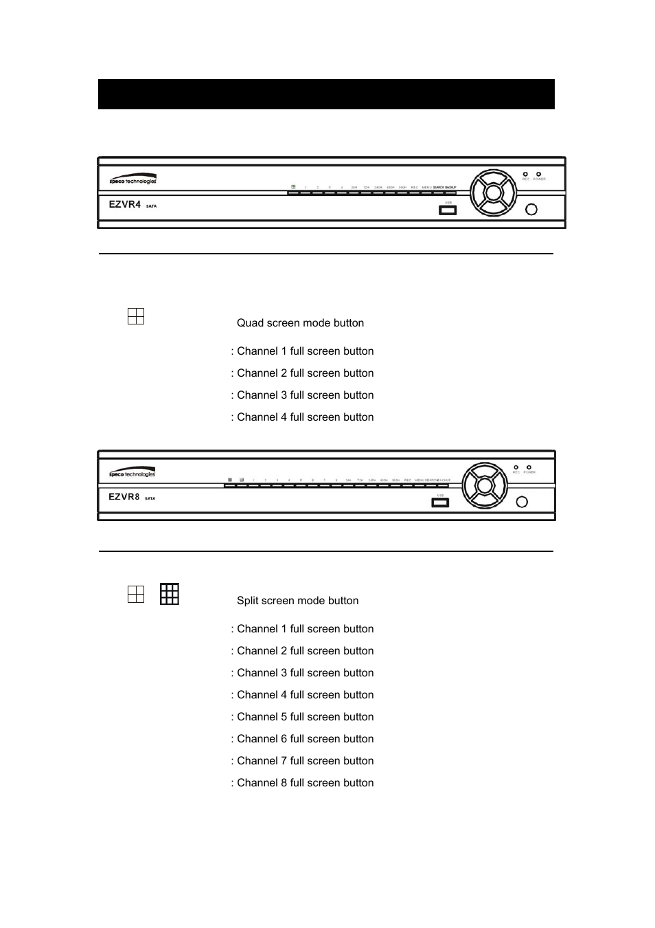 Speco Technologies EZVR4/8 User Manual | Page 7 / 24