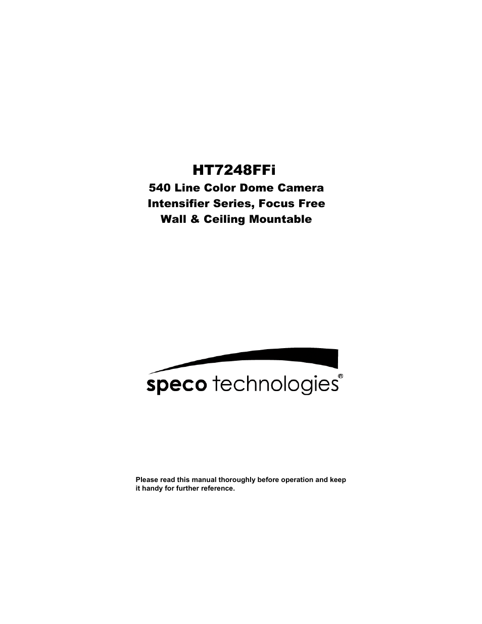 Speco Technologies HT-7248FFI User Manual | 24 pages
