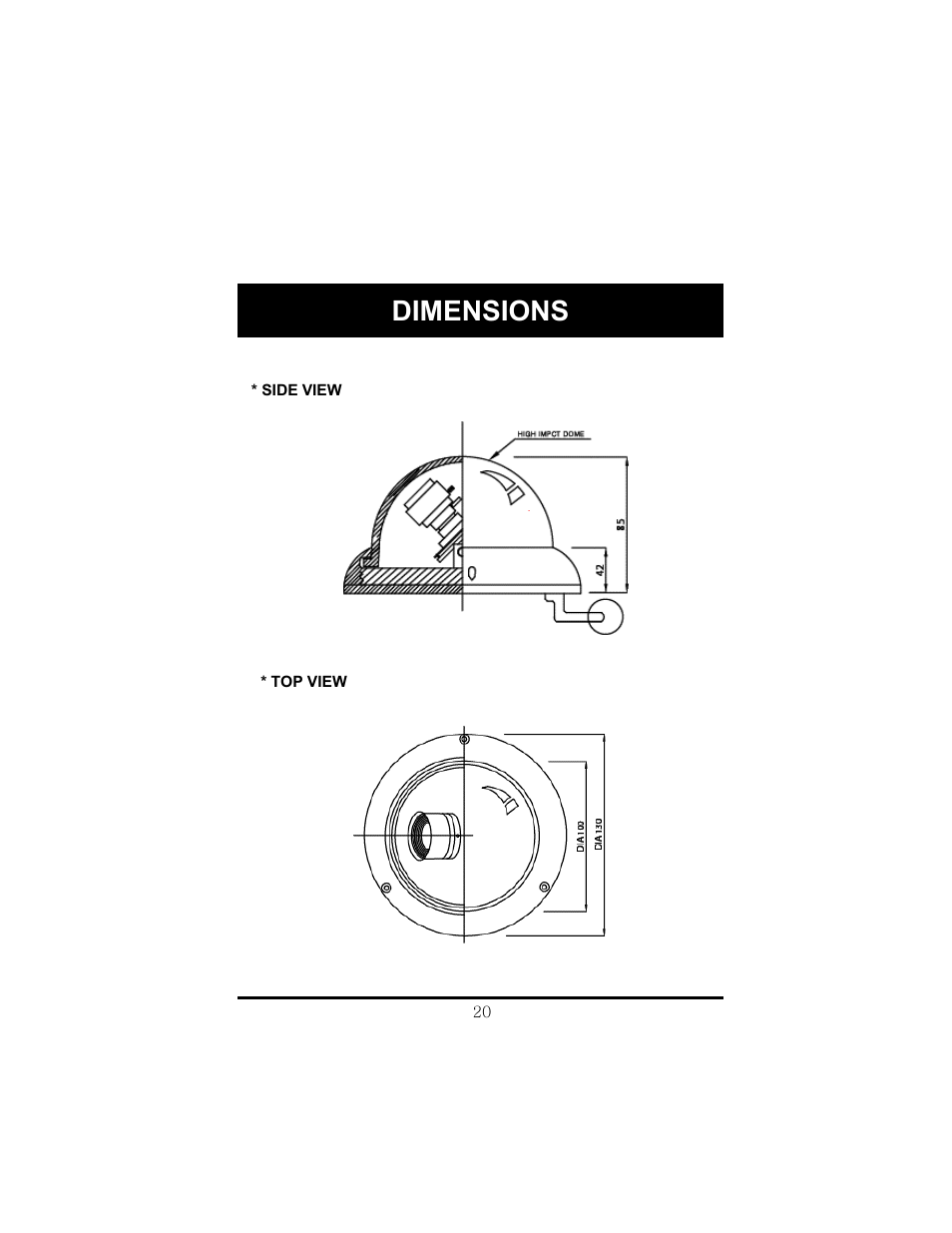 Dimensions | Speco Technologies HT-7248FFI User Manual | Page 21 / 24