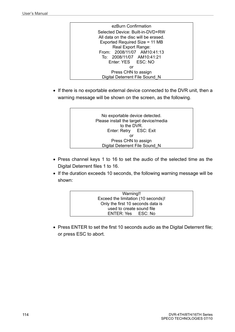 Speco Technologies 8TH User Manual | Page 115 / 175