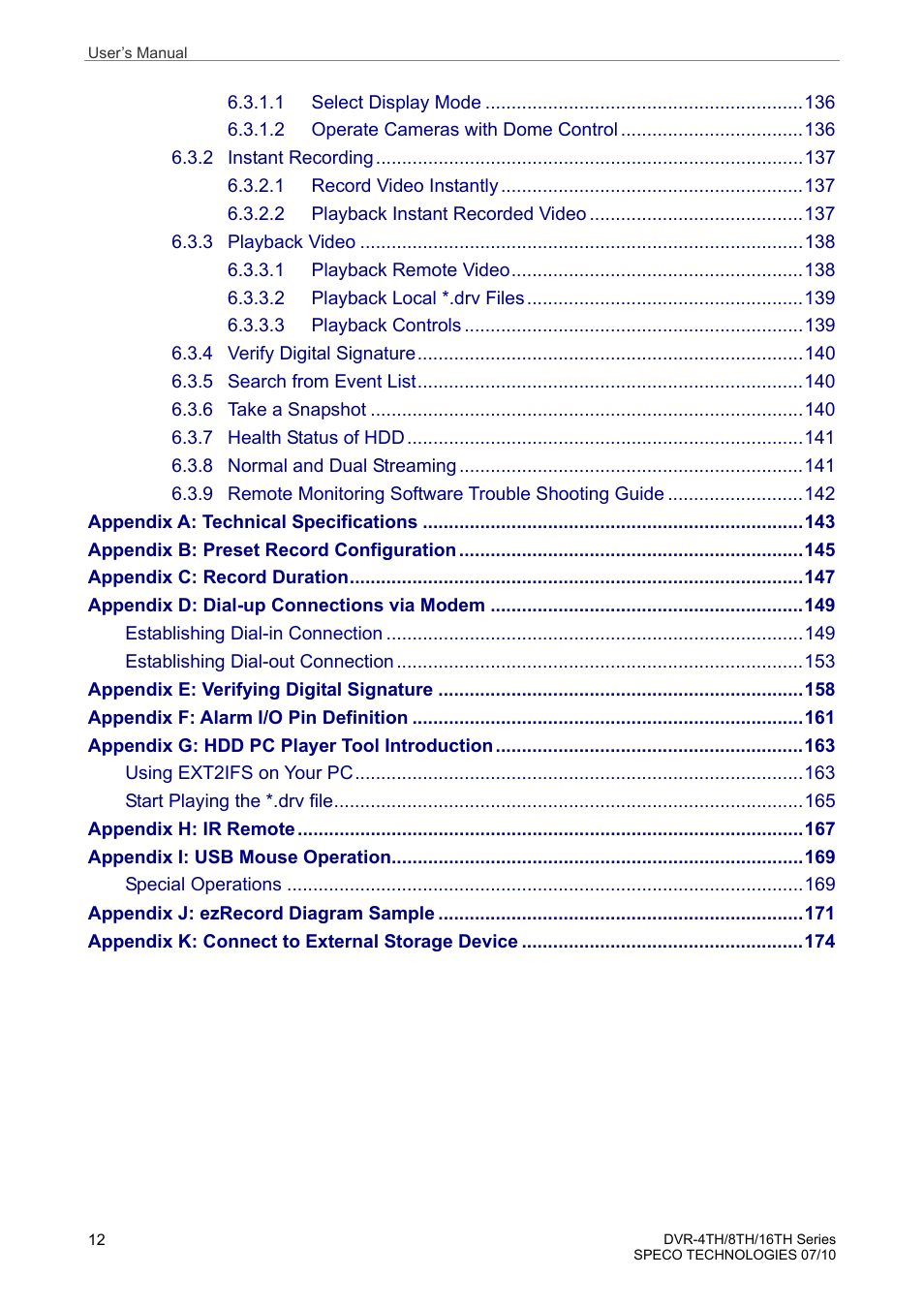 Speco Technologies 8TH User Manual | Page 13 / 175